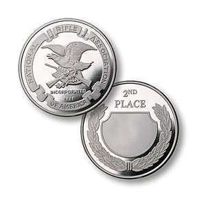 NATIONAL RIFLE ASSOCIATION   2ND PLACE SEAL   (47MM) NICKEL PROOF LIKE 