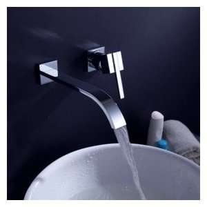  Contemporary Brass Waterfall Bathroom Sink Faucet (Wall 