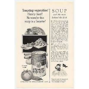  1927 Campbells Kid Vegetable Beef Soup Print Ad (6814 