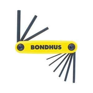  Bondhus Hex Key Set, Fold Up, Gorilla Grip, 5/64 1/4, 9 