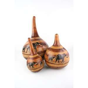 Elephant Safari Gourd   Sold Singly, Small Size Only 
