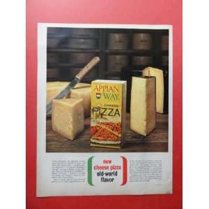  Appian Way Cheese Pizza,1963 print advertisement (cheese 