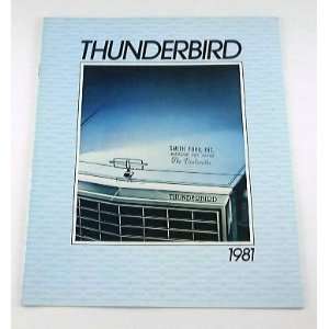  1981 81 Ford THUNDERBIRD Tbird BROCHURE Landau Heritage 