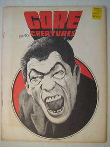 GORE CREATURES Gary Svehla Bill Nelson1972 fanzine 20  
