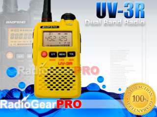 Yellow UV 3R BAOFENG VHF/UHF DUAL BAND HAM 2 way RADIO  