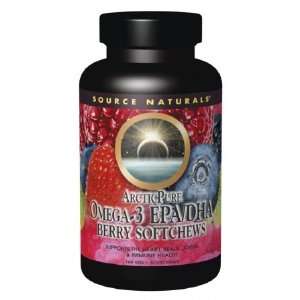   Omega 3 EPA/DHA Berry Softchews 160 mg 50 Softchews   Source Naturals