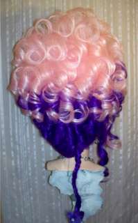 Drag Queen Wig Very Big Double Purple And Pink Up Do Twist Curls 