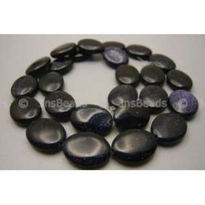    10x14mm Puff Oval Beads 16, Blue Goldstone Arts, Crafts & Sewing