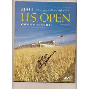    2004 US Open Program Signed By Retiff goosen 