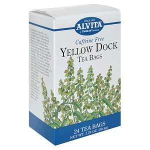 Alvita Tea Bags, Caffeine Free, Yellow Dock, 24 tea bags [1.78 oz (50 