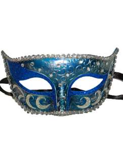 Venetian Opera Halloween Mardi Gras Masks (Blue)  