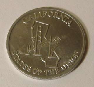California Vermont   State Aluminum Shell Oil Coin  