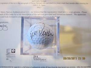 ken Venturi Signed Golf Ball COA JSA auction letter  