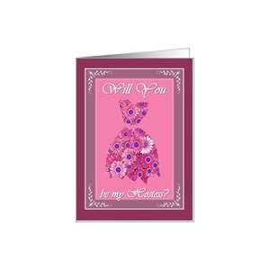  Be My Hostess   with Flowered Dress Card Health 