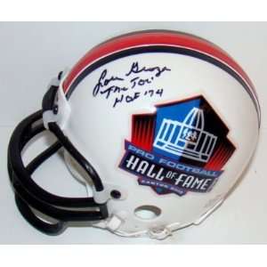Lou Groza Signed Mini Helmet   THE TOE HOF 74 HOF   Autographed NFL 
