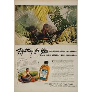  1943 Ad WWII Skol Skat Insect Mosquitoes Repellant GI 