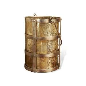   Kirkland Valley Gold Mercury Glass Hurricane Bucket