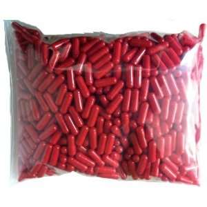  1000 gelatin gel capsules size 0 Red ~ Kosher ~ Health 