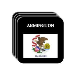  US State Flag   ARMINGTON, Illinois (IL) Set of 4 Mini 