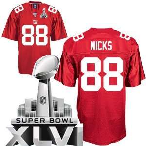   Hakeem Nicks RED Jersey Size 56 (Ship By DHL)