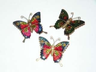 Huge Lot 23 Vtg~New Butterfly Jewelry Pin/Brooch Sterling +Rhinestone 