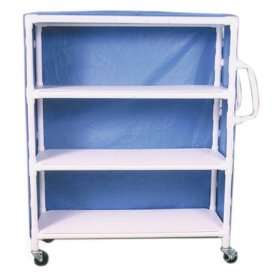 PVC Supply Cart w/ Ergonomic Handles  wt cap 125lbs./Shelf (Catalog 