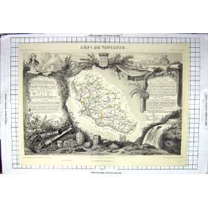   Antique Map C1845 De Vaucluse France Orange Avignon