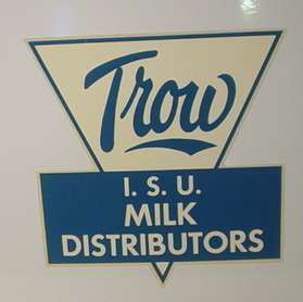 1950s Trow ISU Milk Distr Decal/Milk Box/Can Ames IA  