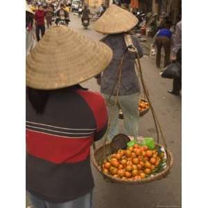  Fruit Seller, Lady Wearing Conical Hat, Hanoi, Northern 