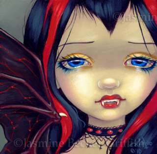   Jasmine Becket Griffith Gothic Vampire Big Eye SIGNED 6x6 PRINT  