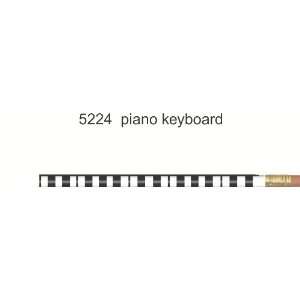  Piano Keyboard Pencil. 12 Each A5224. Black Piano 2 Octaves 