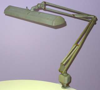 MACHINE AGE AMPLEX FLOATING ARM VINTAGE DRAFTING LAMP TABLE CLAMP 