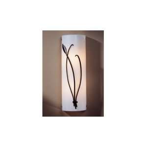   Stem Energy Smart 1 Light Wall Sconce in Black with White Art glass
