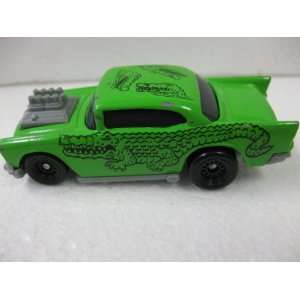  Green Alligator 57 Chevy With Exposed Engine Matchbox Car 