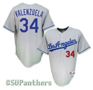 Fernando Valenzuela Los Angeles Dodgers Grey Road Jersey Mens SZ (M 