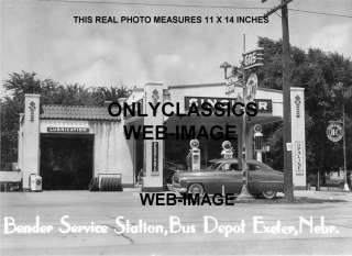 1949 SINCLAIR GAS STATION PHOTO MERCURY HOT ROD AT PUMP  