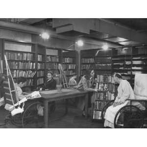  Arthritis Patients in Library at Clinic Photographic 