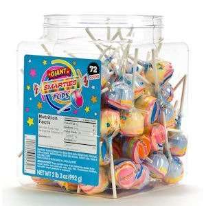  GIANT SMARTIES POPS. Individually wrapped. (72pcs per 