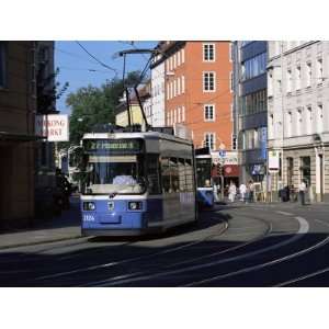  Tram in the City Centre, Munich, Bavaria, Germany Giclee 