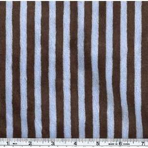  60 Wide Minky Stripe Brown/Blue Fabric By The Yard Arts 