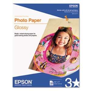 Epson S041271   Glossy Photo Paper, 60 lbs., Glossy, 8 1/2 