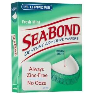 Sea Bond Denture Adhesive    Uppers    Fresh Mint    15 ct 