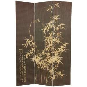  Oriental Furniture SSBAMB Tall Frameless Black Bamboo Design 