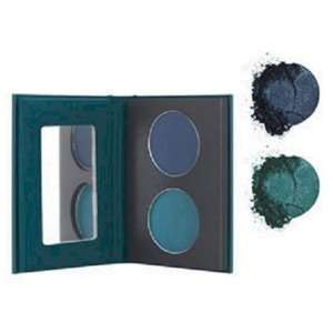  DUO NAVY GREEN & GREY BLUE EYE SHADOW COMPACT by Yves 