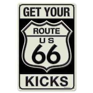  Route 66 Kicks Street Signs Metal Sign   Victory Vintage 