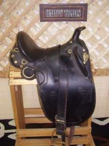 Used 17 Australian Stock Aussie Saddle Horse Tack Black  