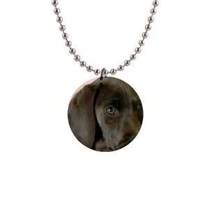  Weimaraner Puppy Dog Button Necklace B0637 Everything 