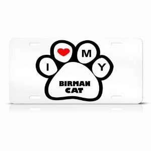 Birman Cats White Novelty Animal Metal License Plate Wall Sign Tag