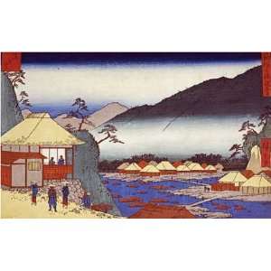  Seven Hot Springs at Hakone by Hiroshige 22.00X13.63. Art 