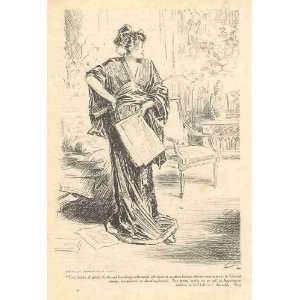    1912 C D Gibson Illustration Woman in Kimono 
